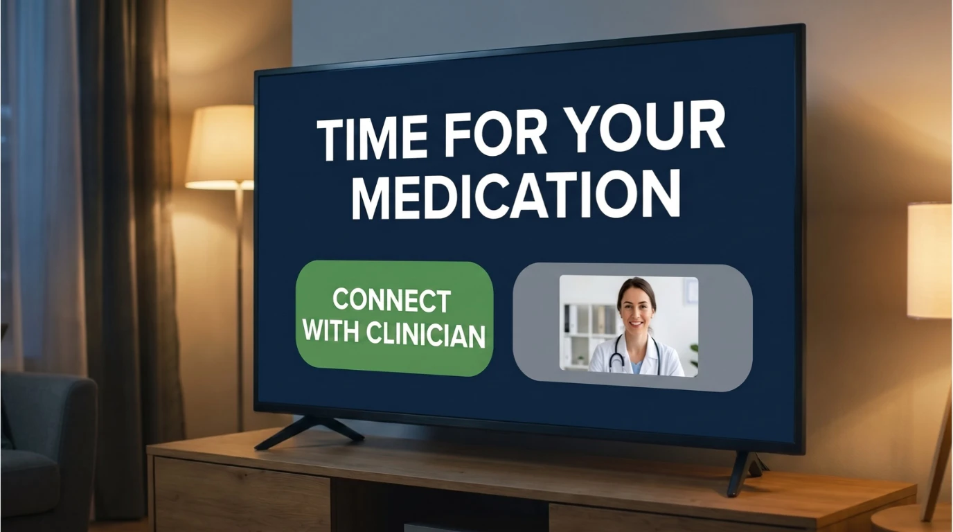 TV interface for daily medication adherence support
